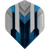 *Amazon Silver Dart Flights - No2 - Std - 100 Micron Light Blue
