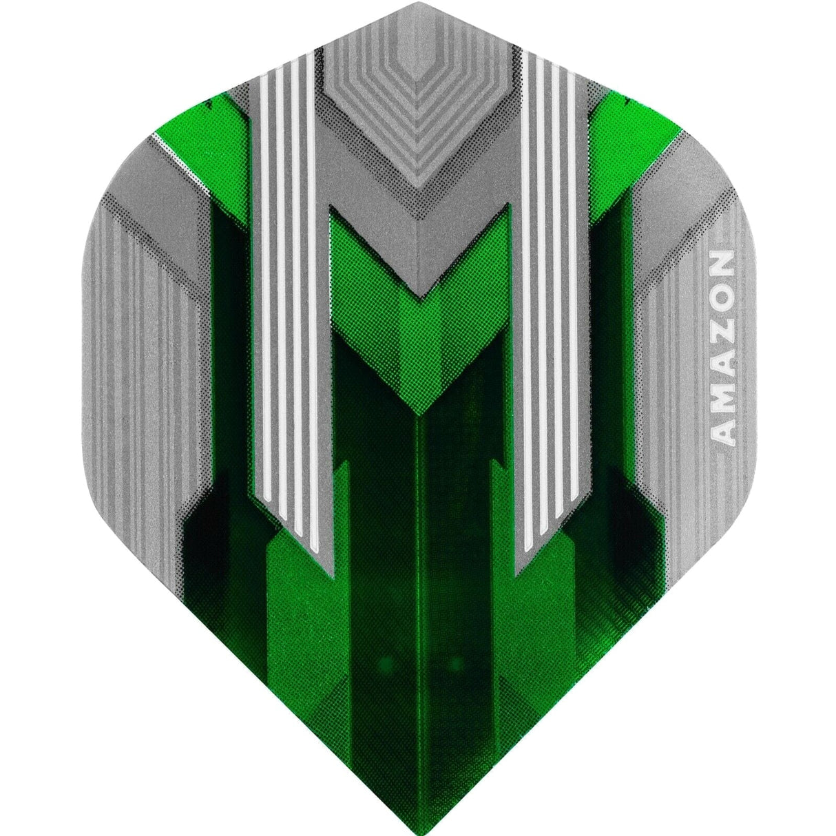 *Amazon Silver Dart Flights - No2 - Std - 100 Micron Green