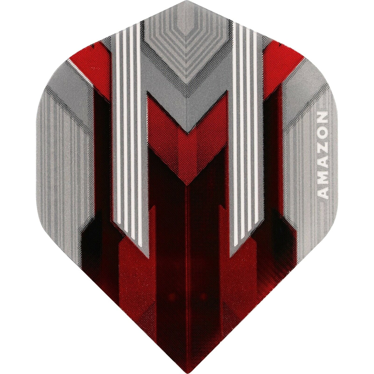 *Amazon Silver Dart Flights - No2 - Std - 100 Micron Red