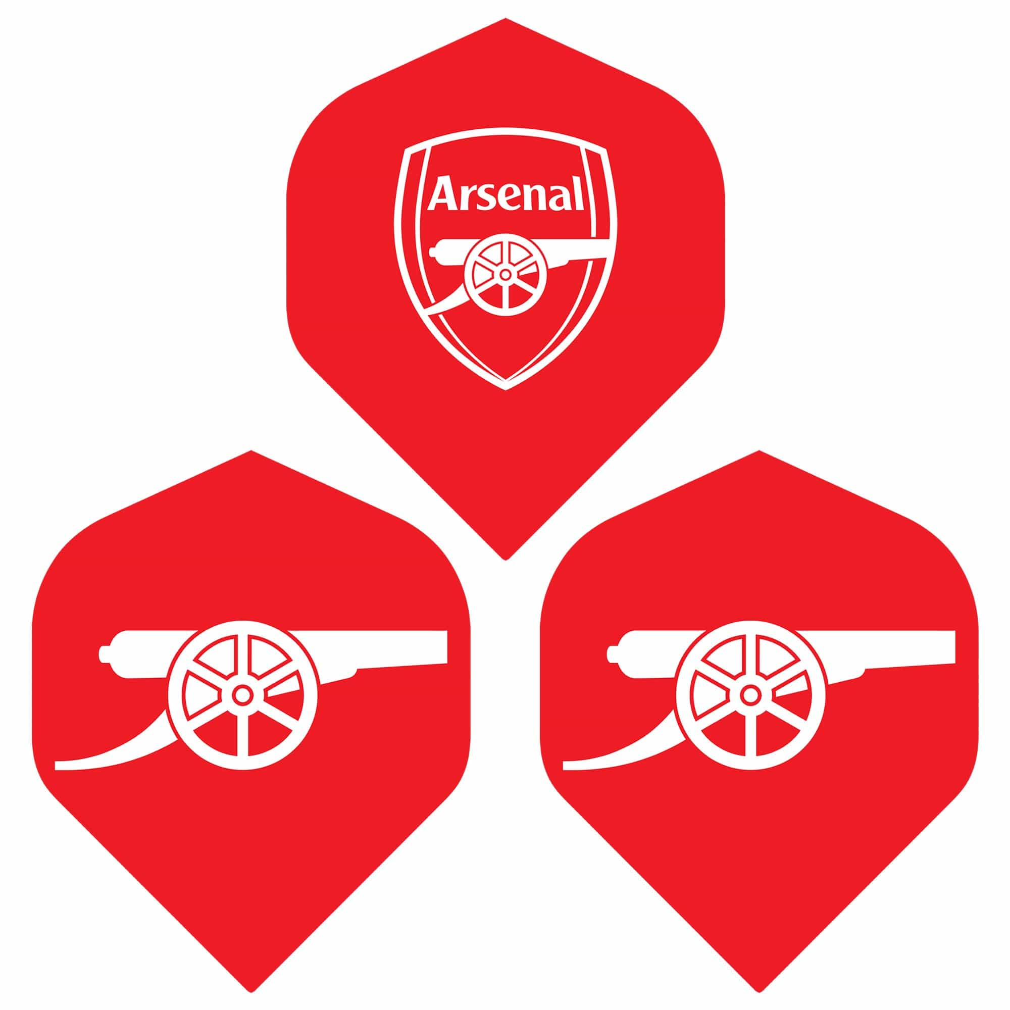 Arsenal FC Dart Flights Official Licensed No2 Std The Gunners