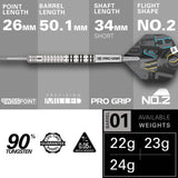 Target Chris Dobey Darts - Steel Tip - 90% Tungsten