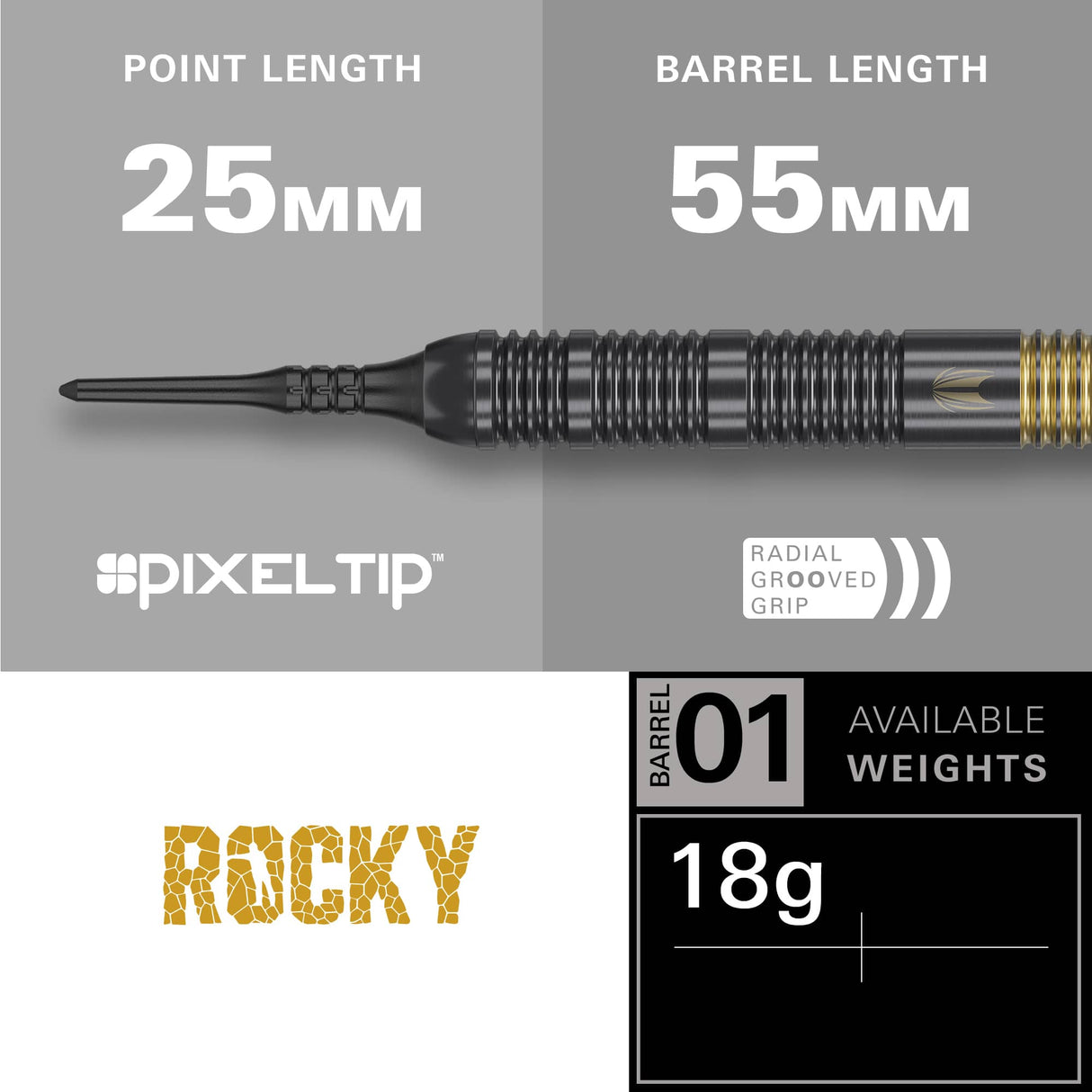 Target Josh Rock Darts - Soft Tip - Brass 18g