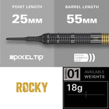 Target Josh Rock Darts - Soft Tip - Brass 18g