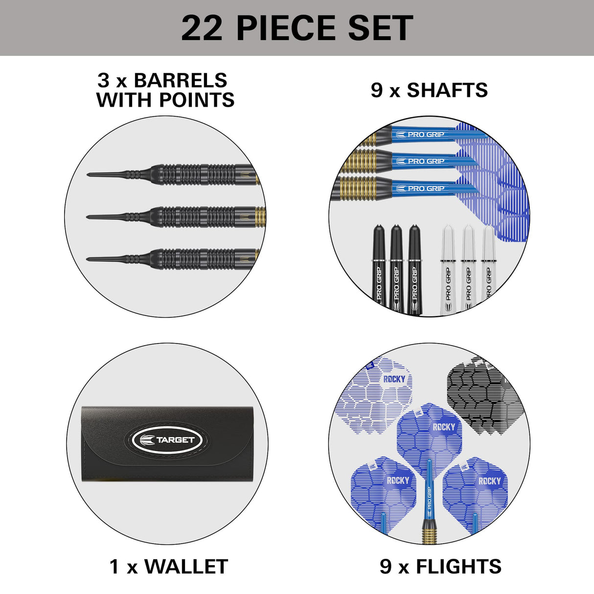 Target Josh Rock Darts - Soft Tip - Brass 18g