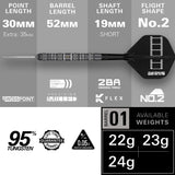Target Chris Dobey Darts - Steel Tip - 95% Tungsten - 95K