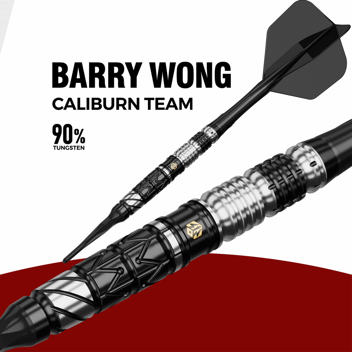 Caliburn Players Darts - Soft Tip - 90% Tungsten - Obsidian: Barry Wong 21g