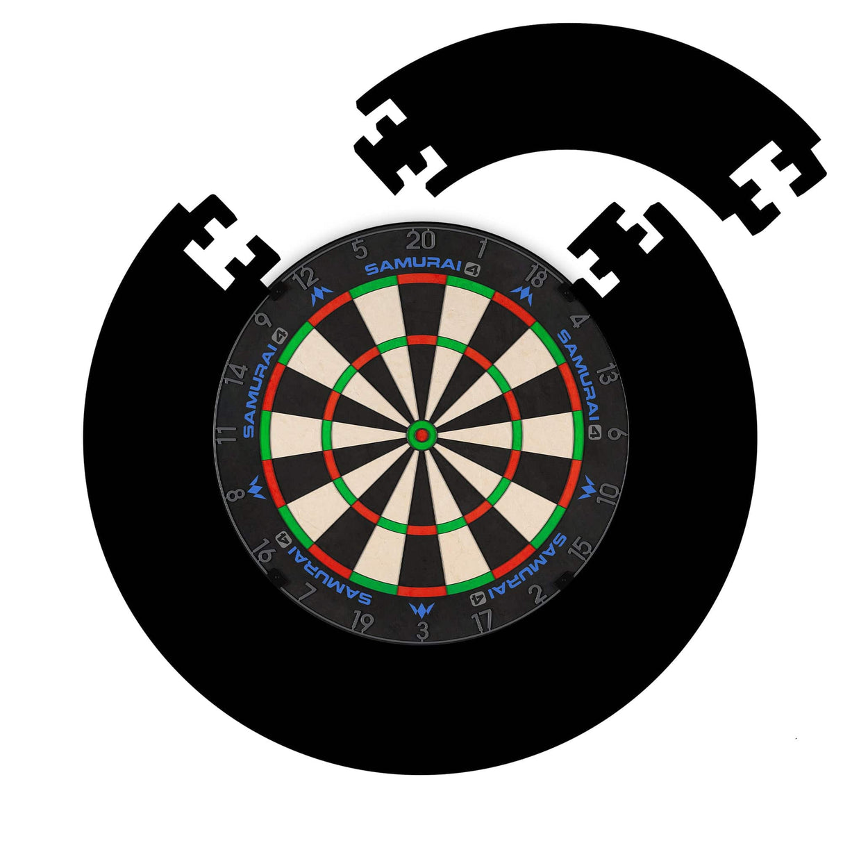 Mission Samurai 4 Dartboard Set - Dart Board & Jigsaw Surround Samurai 4 Graphite