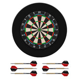 Mission Samurai 3 Dartboard Set - Dart Board, Black Surround & 2 sets of Brass Darts