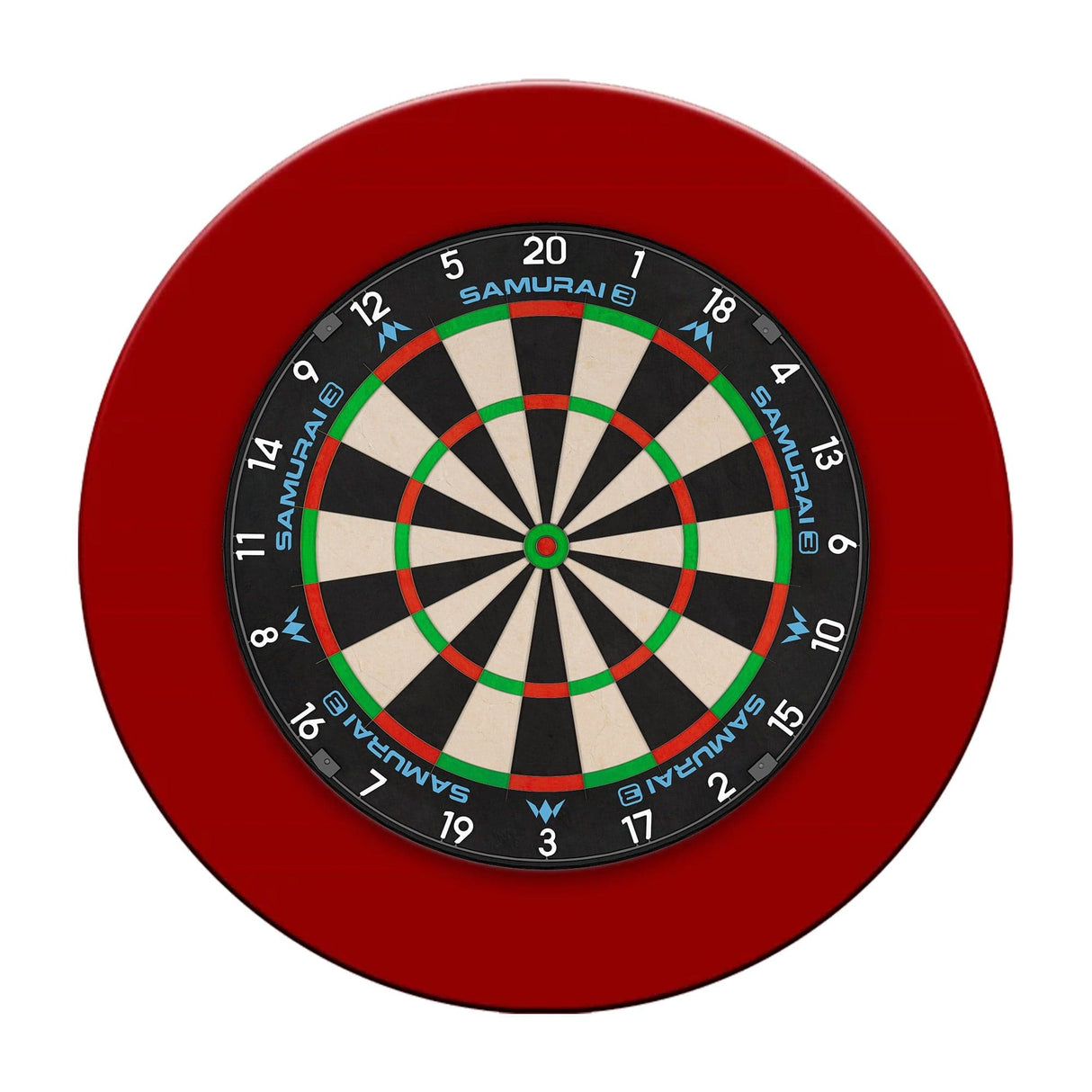 Mission Samurai 3 Dartboard Set - Dart Board & Red Surround