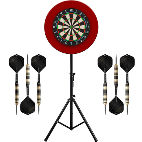 Mission Samurai 3 Dartboard & Stand Set - Dart Board, Surround, Stand and Darts