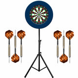 Mission Samurai Infinity Dartboard & Stand Set - Dart Board, Surround, Stand and Darts - Blue