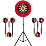 Ruthless Hotshot Dartboard & Stand Set - Dart Board, Surround & Stand - Red