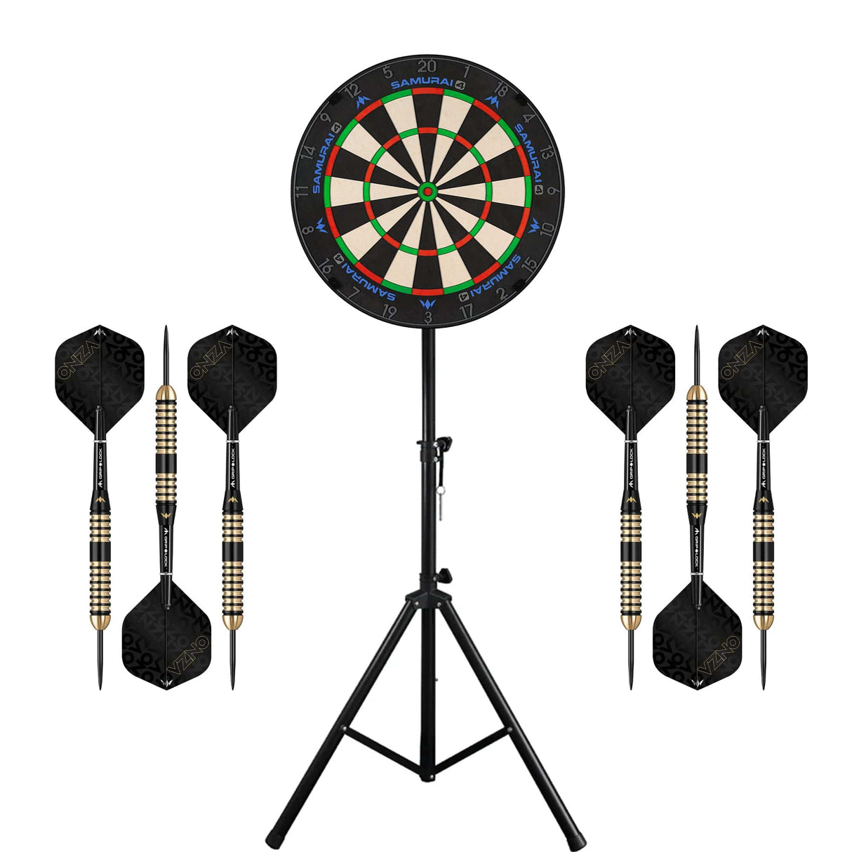 Mission Samurai 4 Dartboard & Stand Set - Dart Board, Stand and Darts Samurai 4 Graphite