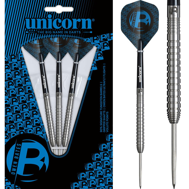 Unicorn Owen Bates Darts - Steel Tip - 90% Tungsten 24g