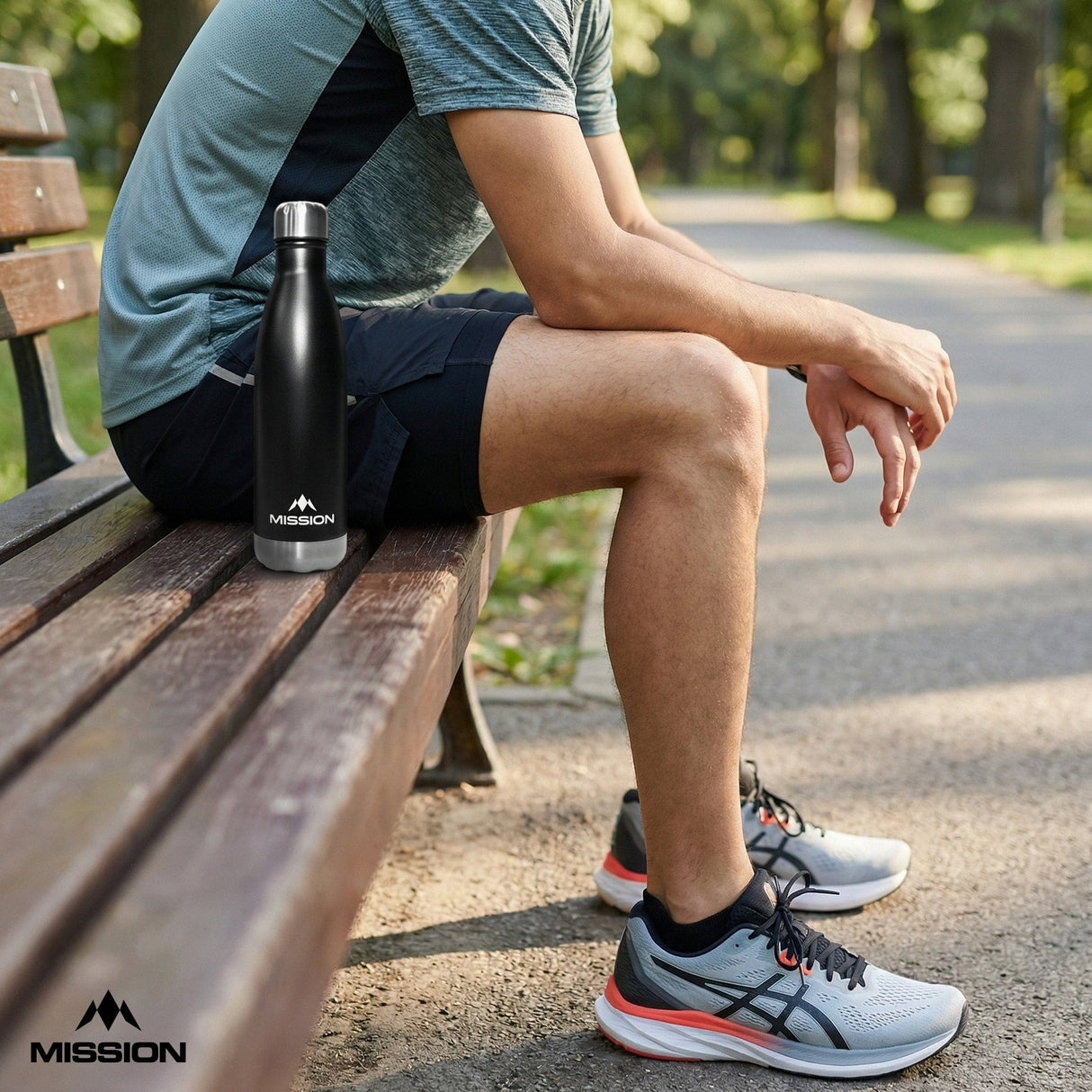 Mission Water Bottle - Stainless Steel - 500ml - Black