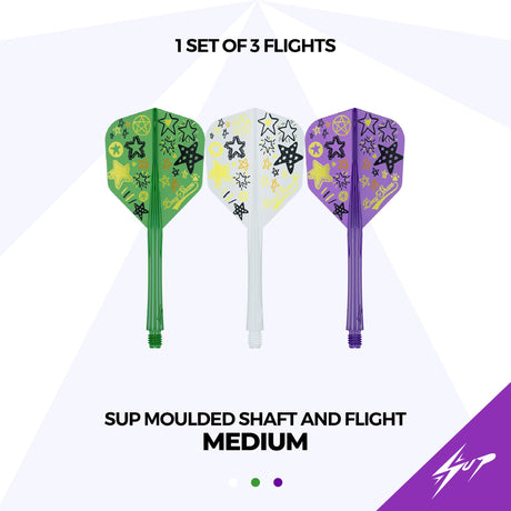 Caliburn SUP Dart Flights - Moulded Shaft & Flight - Boeysham - Standard No6