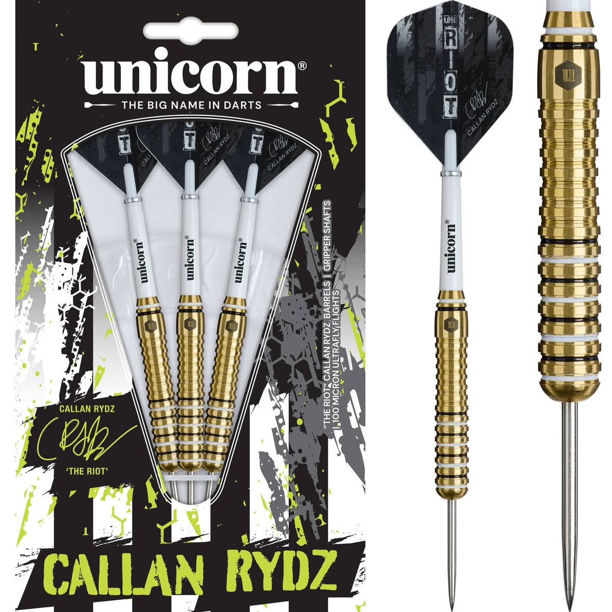 Unicorn Callan Rydz Darts - Steel Tip - Brass