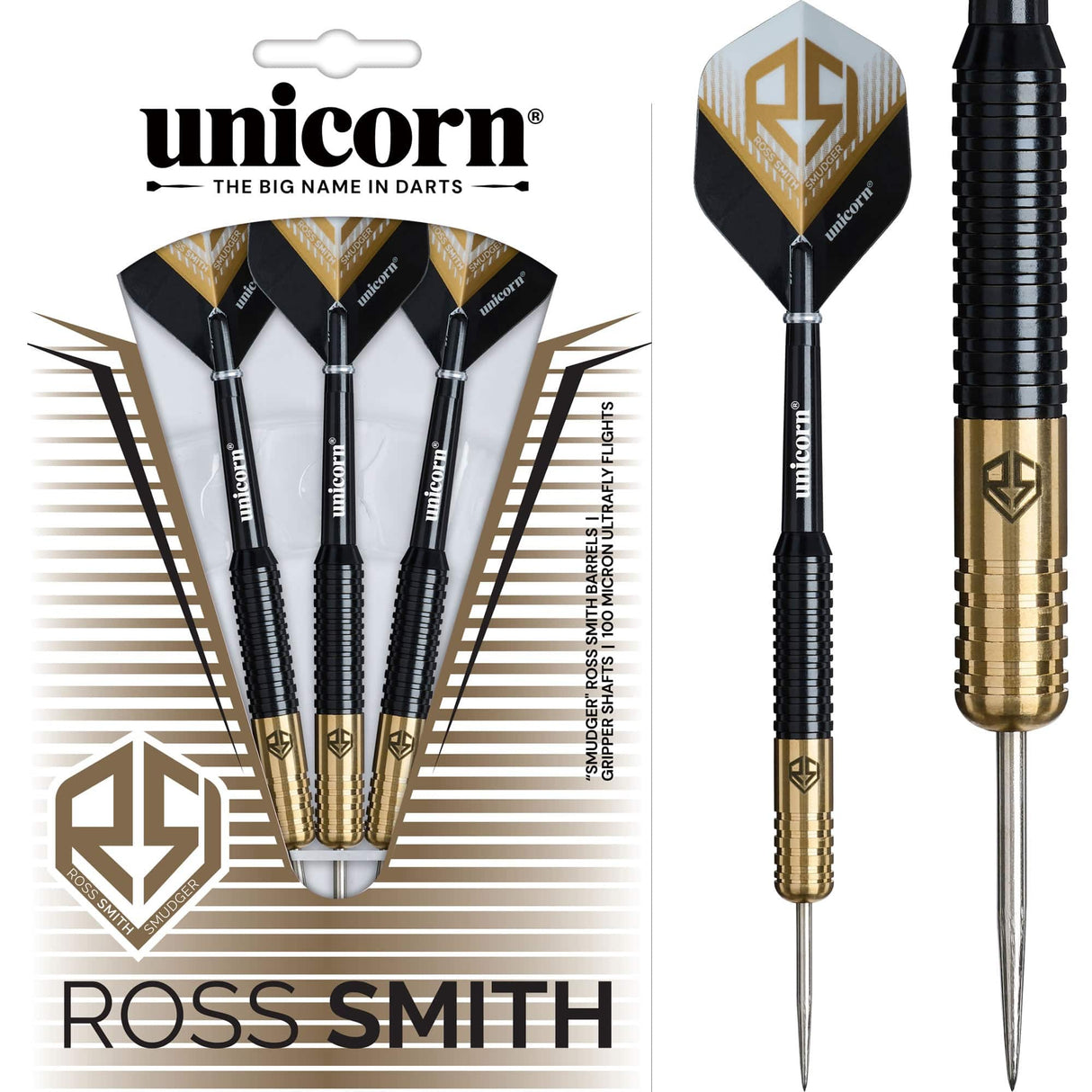 Unicorn Ross Smith Darts - Steel Tip - Brass