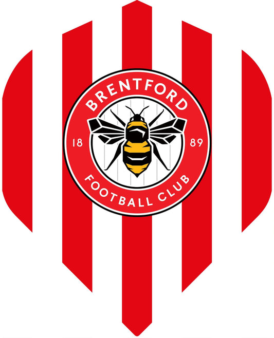 Brentford FC - Official Licensed - The Bees - Dart Flights - No2 - Std - F1 - Stripes
