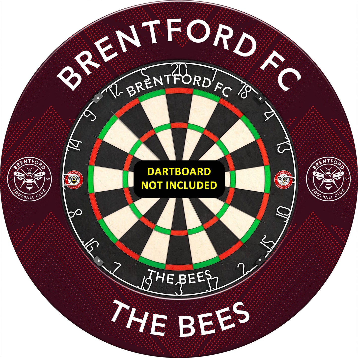 Brentford FC - Official Licensed - The Bees - Dartboard Surround - S3 - Dark Red
