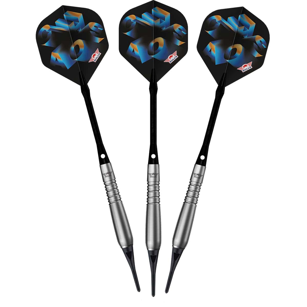 Bulls Chaos Darts - Soft Tip - 90% Tungsten - Blue 19g