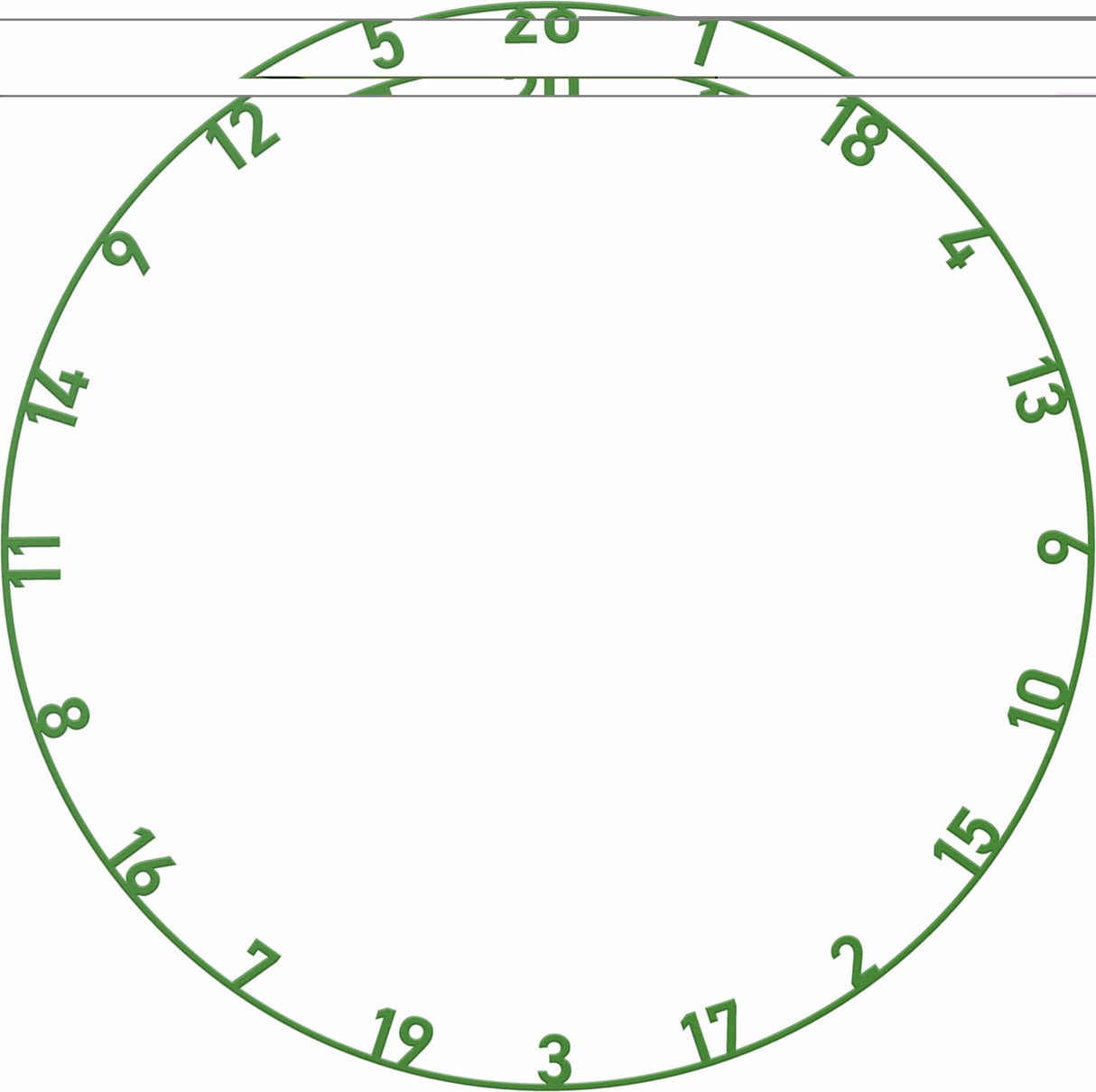 Bulls Number Ring Set - 5 pack - Multi-colour