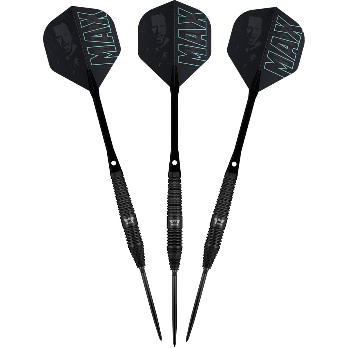 Bulls Max Hopp CP Darts - Steel Tip - 80% Tungsten - Black