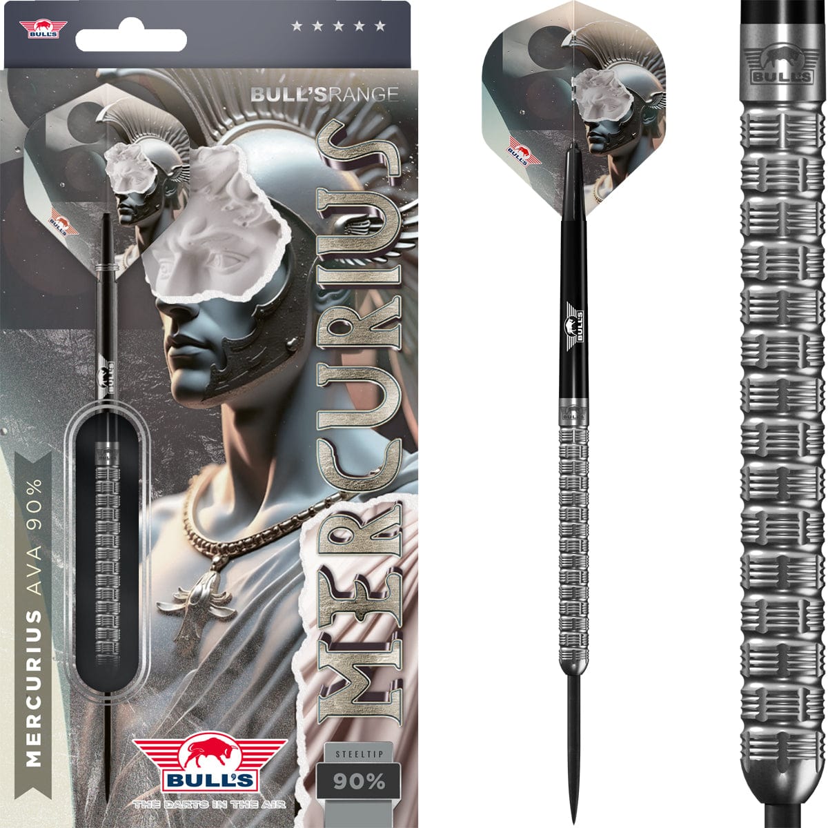 Bulls Mercurius Darts - Steel Tip - 90% Tungsten - Ava