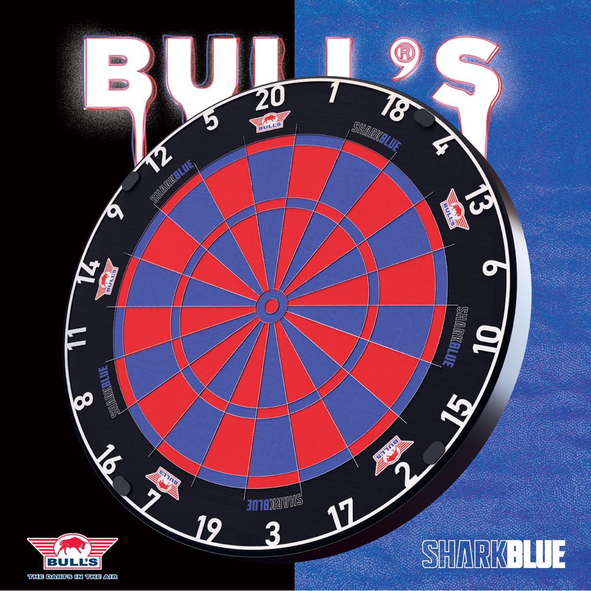 Bulls Shark Pro Dartboard - Professional - Blue