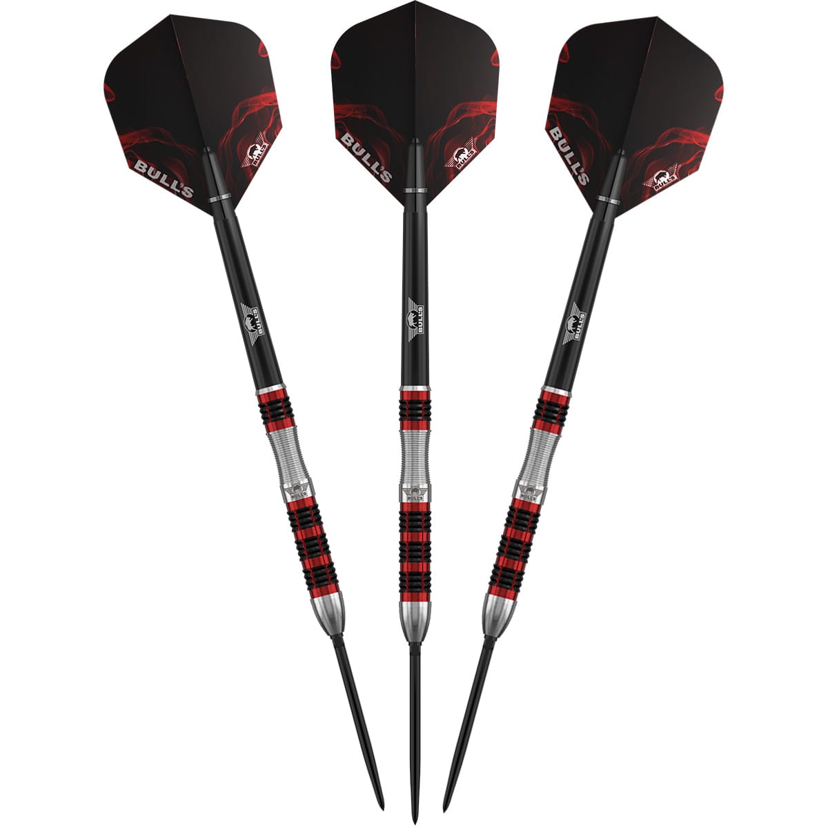 Bulls Smoke CP Darts - Steel Tip - 90% Tungsten - Red Ember