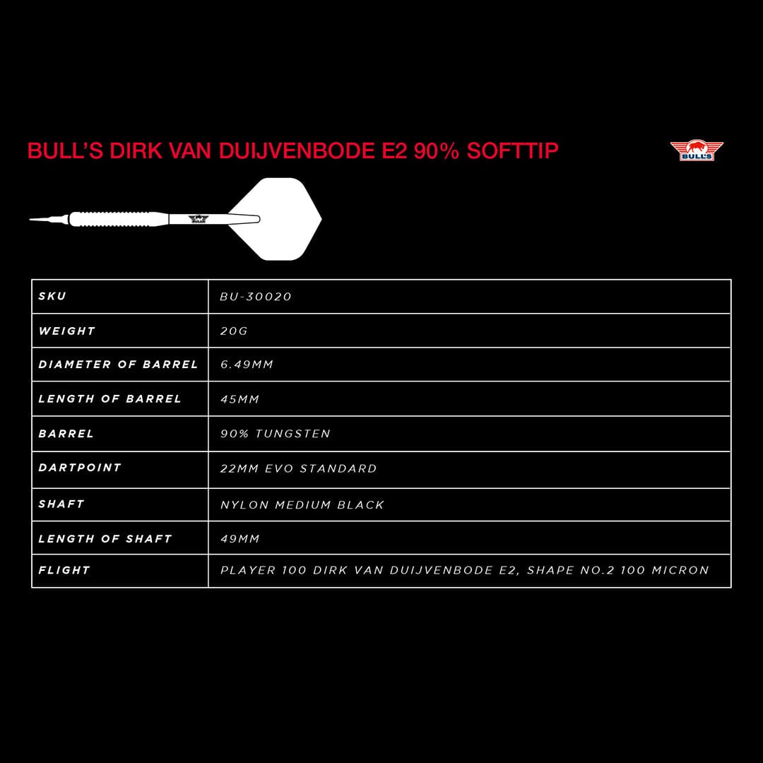 Bulls Dirk van Duijvenbode Darts - Soft Tip - E2