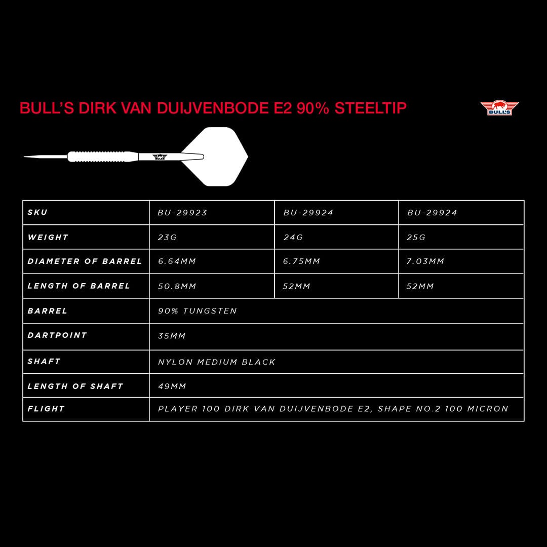 Bulls Dirk van Duijvenbode Darts - Steel Tip - E2