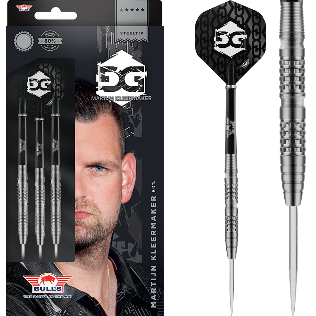 *Bulls Martijn Kleermaker Darts - Steel Tip - 80% - The Dutch Giant 22g