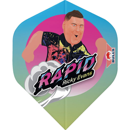 Bulls Ricky Evans Dart Flights - 100 - No2 - Std - Rapid - Cartoon