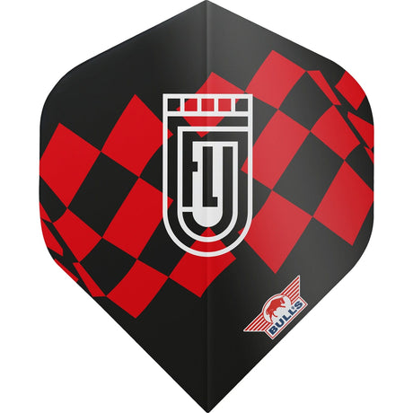 *Bulls Filip Ljubenko Dart Flights - 100 - No2 - Std - Black & Red