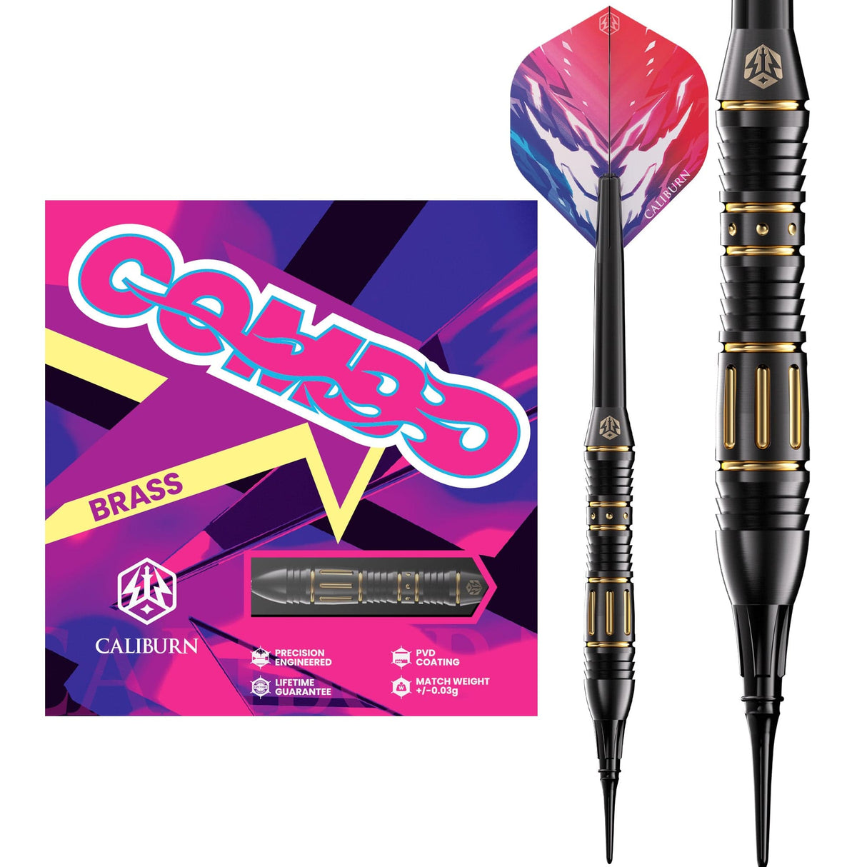Caliburn Combo Darts - Soft Tip - Brass - C4 - 20g