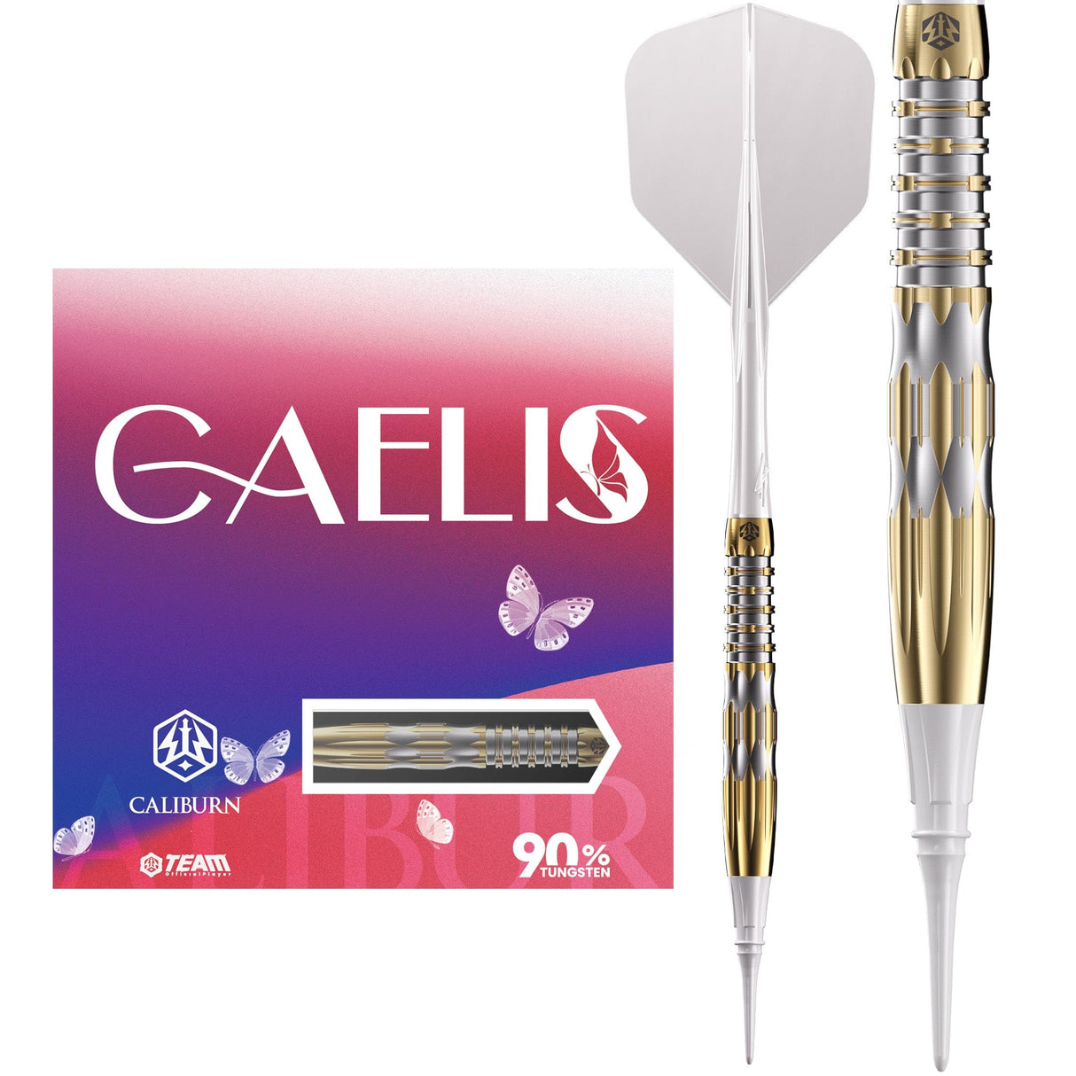 Caliburn Player Darts - Soft Tip - 90% Tungsten - Caelis - 20g