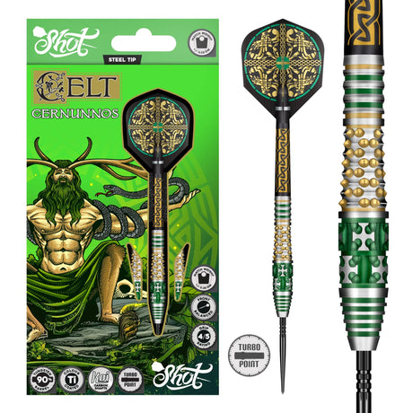 Shot Celt Turbo Darts - Steel Tip - 90% Tungsten - Cernunnos