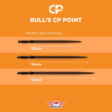 Bulls CP Dart Points - Steel Tip - Micro Grip