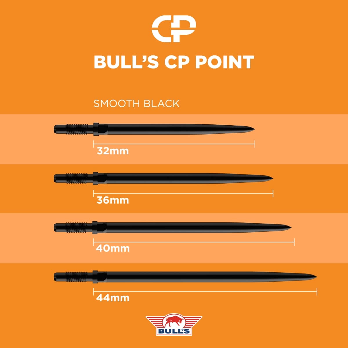 Bulls CP Dart Points - Steel Tip - Smooth