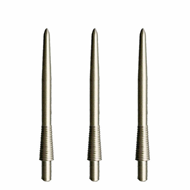 Caliburn Permanent Dart Points - Steel Tip Replacement Points - 30mm - Silver - Style D 30mm
