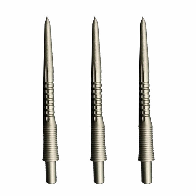 Caliburn Permanent Dart Points - Steel Tip Replacement Points - 30mm - Silver - Style E 30mm
