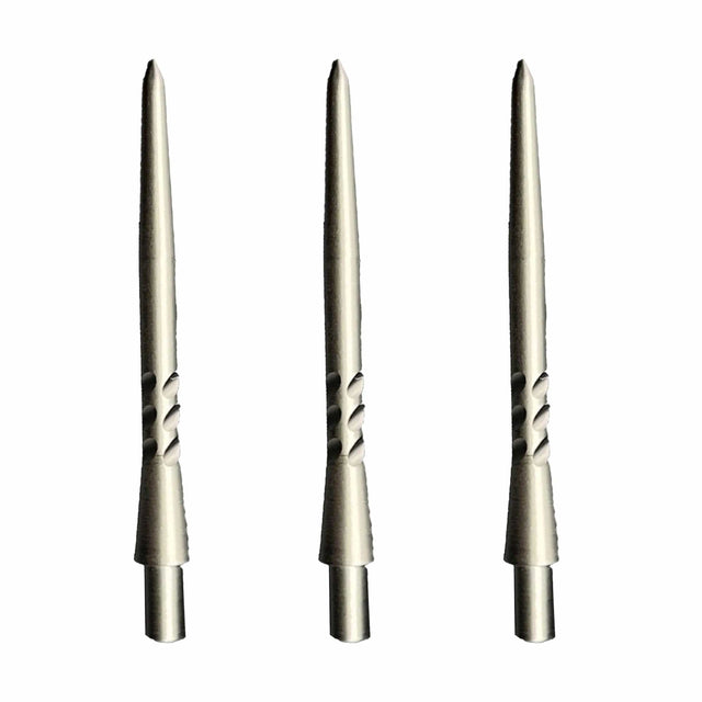Caliburn Permanent Dart Points - Steel Tip Replacement Points - 30mm - Silver - Style H 30mm