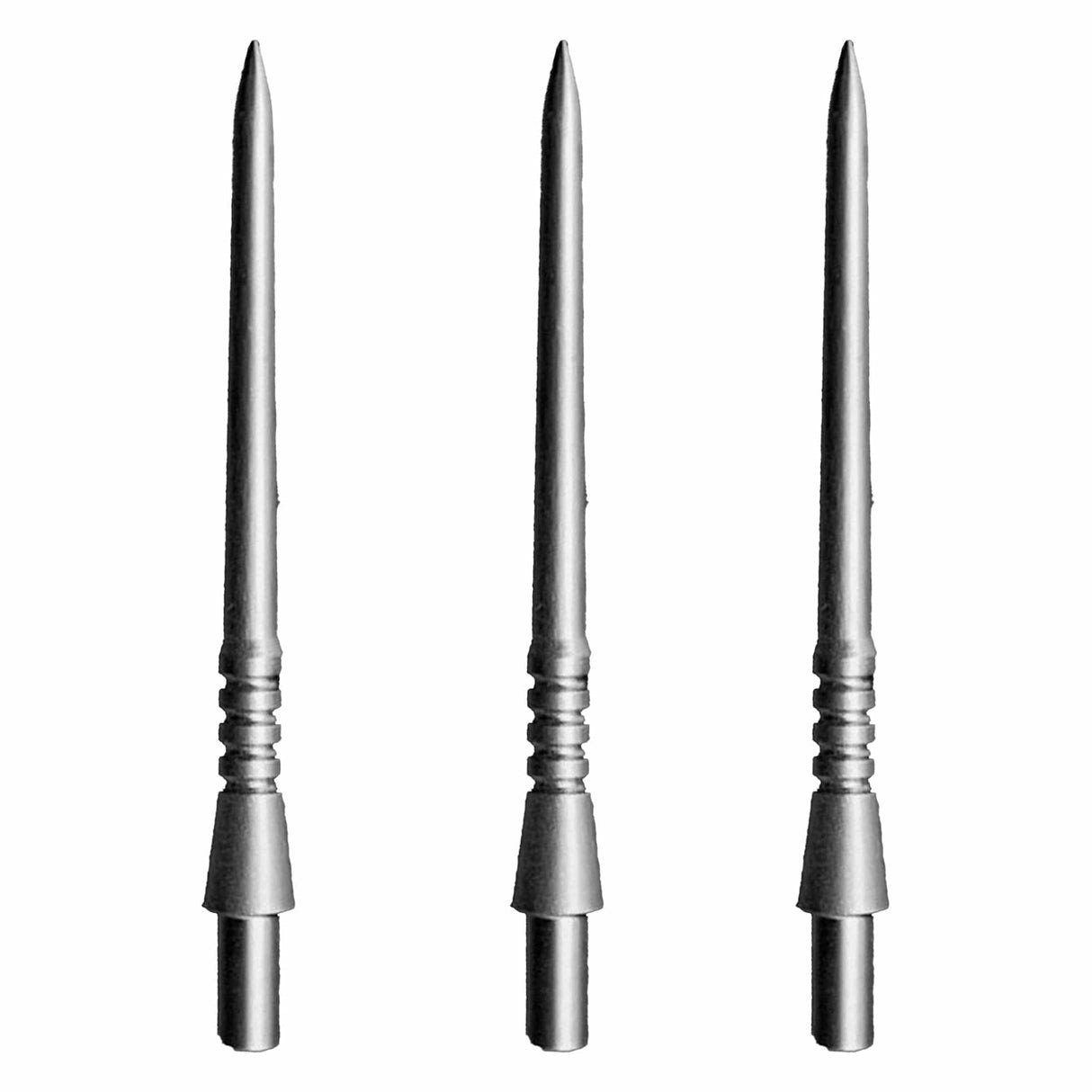 Caliburn Permanent Dart Points - Steel Tip Replacement Points - 30mm - Silver - Style I 30mm