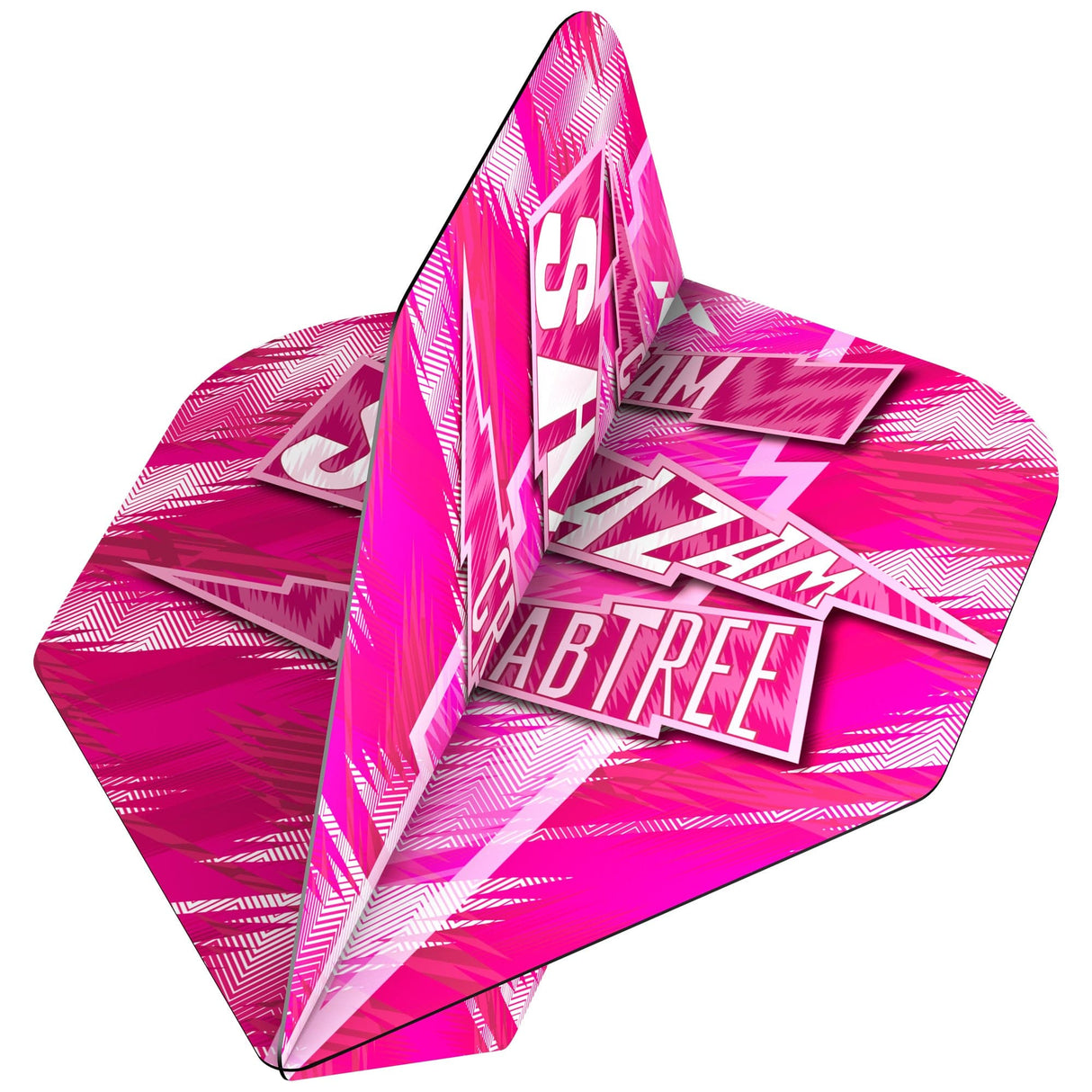 Mission Solo Dart Flights - 100 Micron - Standard No6 - Cam Crabtree - Pink