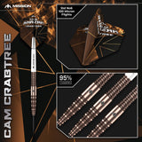 Mission Cam Crabtree Darts - Steel Tip  95% Tungsten - V2