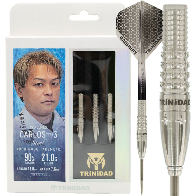 Trinidad Pro Darts - Steel Tip - 90% Tungsten - Carlos 3 - 21g