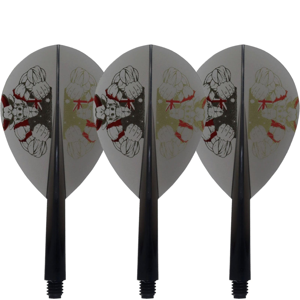 *Condor Dart Flights - Zero Stress - Teardrop - The Bull - Clear Black