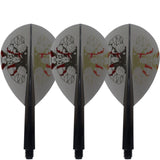 *Condor Dart Flights - Zero Stress - Teardrop - The Bull - Clear Black