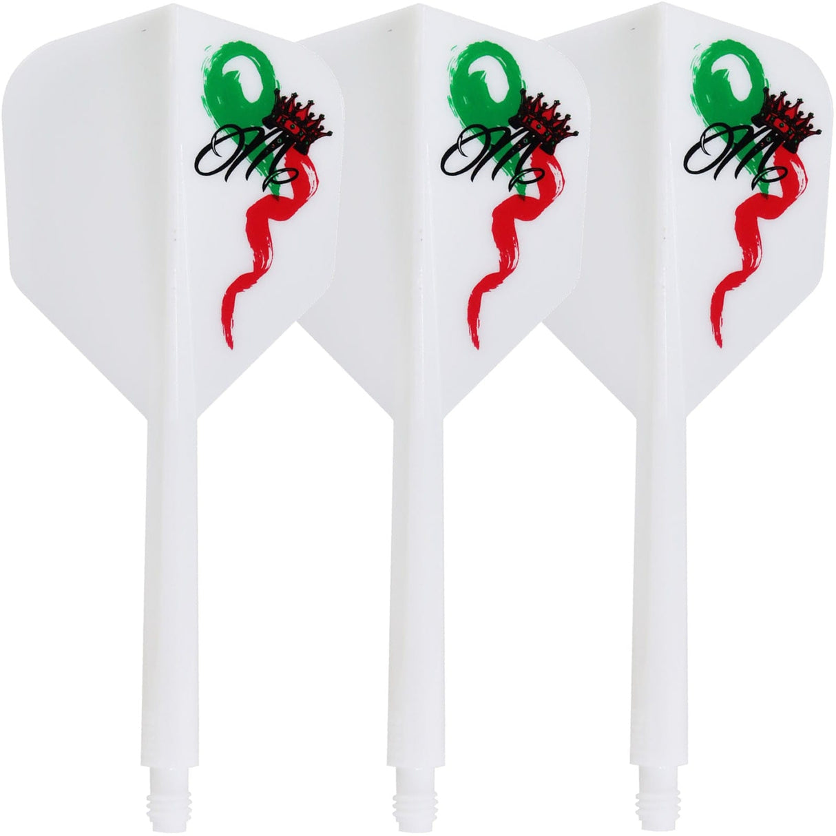*Condor AXE Dart Flights - Small - Red Crown - White
